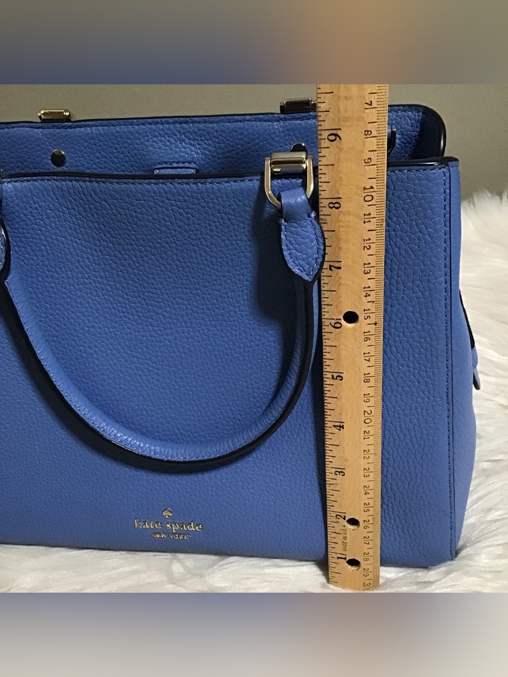 Kate spade triple compartment Leila pebble leather in fresh blue - Picture 5 of 16